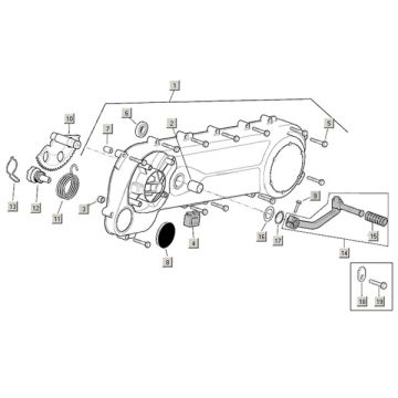 Kurbelgehäusedeckel+Zubehör Aprilia Mojito Custom 2t (Piaggio-Motor) 2004 - 2010