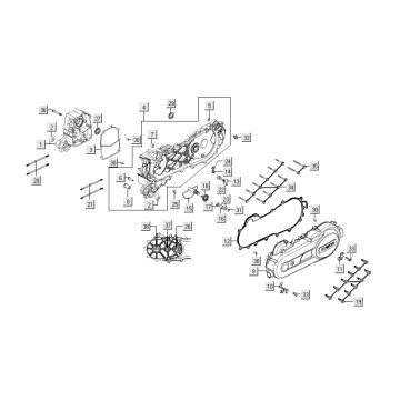 Kurbelgehäuse-Kickstarterdeckel Kymco People S 4-Takt