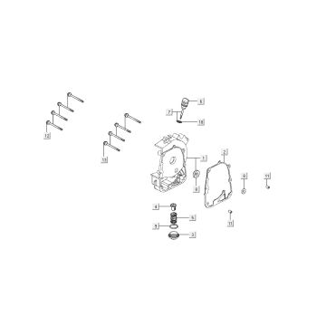 Sumpf halb Kymco Super 8 4-Takt (2007-2009) Rot schwarz