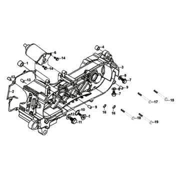 Kurbelgehäuse links Sym Jet 14 125I E4