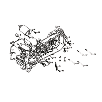 Kurbelgehäuse links Sym Symphony ST 200I