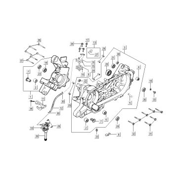 Ölpumpe Einlass Kymco People 2-Takt blau