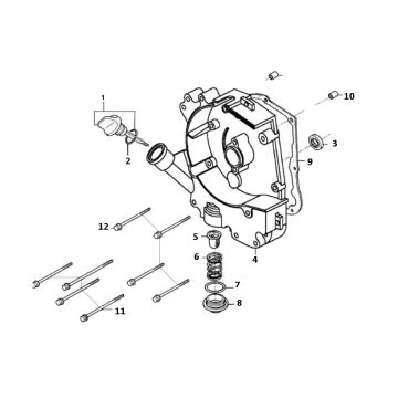 Kurbelgehäuse rechts GY6 10/12 Zoll (EURO 4; nach 2018)-Carterhelft rechts GY6 10 / 12 inch (EURO4) e tm k
