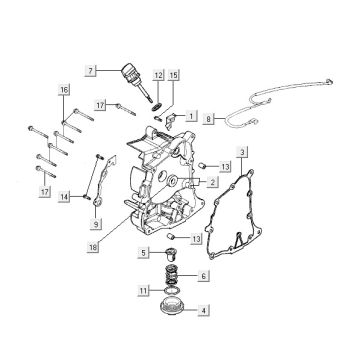 Kurbelgehäuse rechts Kymco Agility 12 4-Takt 125 blau