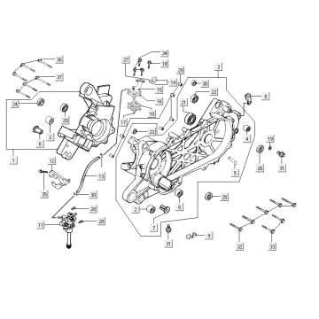 Kurbelgehäuse-Ölpumpe Kymco Vitality 2t ac perlsilber