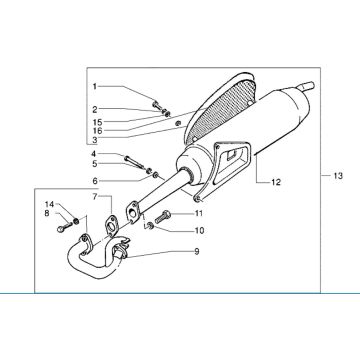 Katalytischer EndschalldämpferPiaggio Zip RST