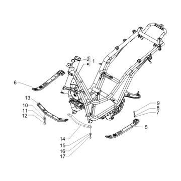 Fahrgestell - Rahmen Piaggio Beverly 500 E3 2007-2012