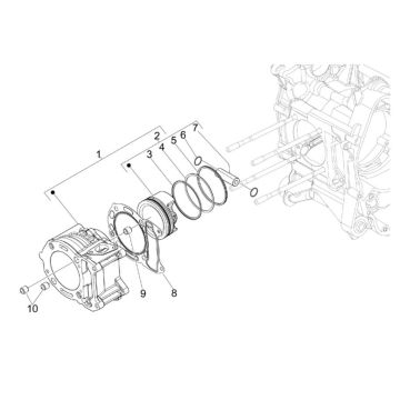 Zylinder-Kolben GTS 125 IE