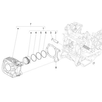 Zylinder Piaggio Liberty 125 4-Takt 3V IE ABS (IGET Euro 5)