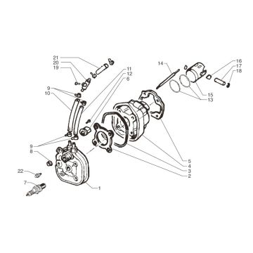 Zylinder Beta Ark-K LC blau 2004 2-Takt