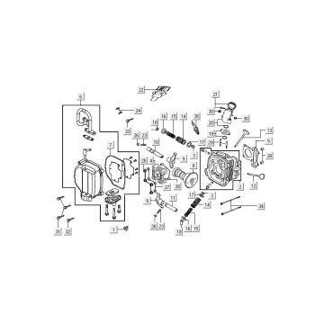 Zylinderkopf Kymco Agility FR 12" 4-Takt euro4 weiß