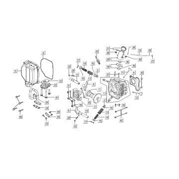 Zylinderkopf Kymco City 16' 4-Takt schwarz
