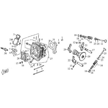Zylinderkopf Znen Grand Retro 125cc