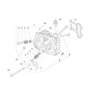 Zylinderkopf - Vespa Sprint 4-Takt-3-Ventilteile (Euro5-Einspritzung IGET)