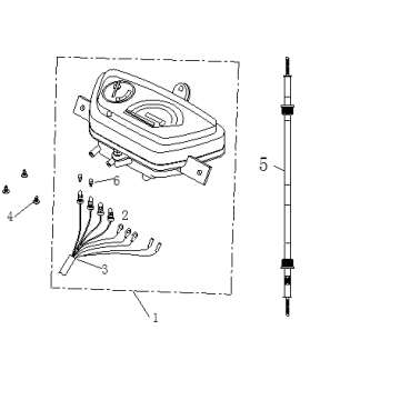 Cockpit-Teller China Ape50 schwarz