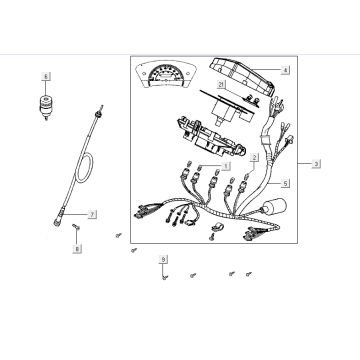 Cockpit-Gegenkabel Kymco Agility RS 4-Takt rot