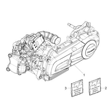 Kompletter Motor Piaggio MP3 300 ie E4 LT BUSINESS - SPORT NOABS-ABS 2016 - 2018 (EMEA)