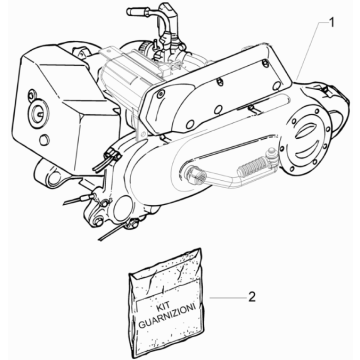 Piaggio Typhoon 50 2-Takt Euro 3 2011 kompletter Motorblock