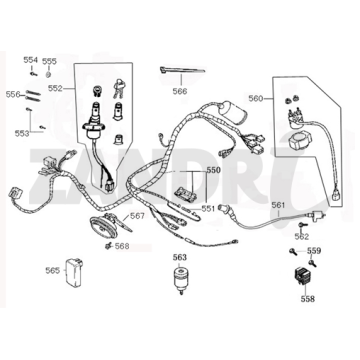 Kabelbaum Zündschloss BTC Riva Sport schwarz