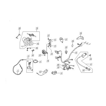 Kabelbaum Zündschloss Kymco Grand Dink 2-Takt Titanium