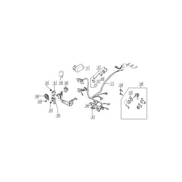 Zündungskabelbaum Kymco Super9 Wechselstrom o.m 2-Takt-Rennen Schwarz Gelb