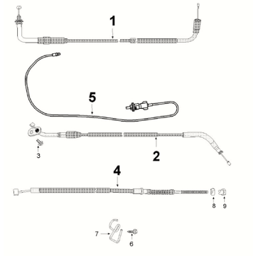 Bremskabel - Gaszug - Sitzschlosskabel Peugeot Django 4-Takt Euro 5