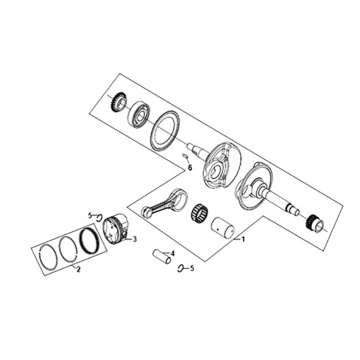 Crank shaft Sym ADX 125i ABS+ TCS E5 2023