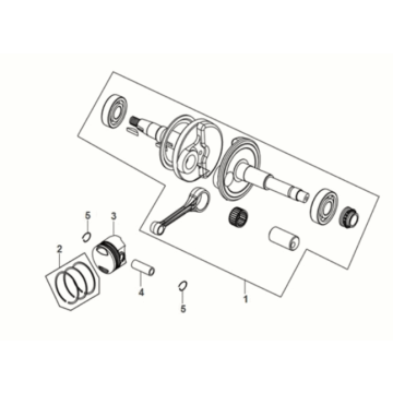 Sym Mio 50I E5 Kurbelwelle