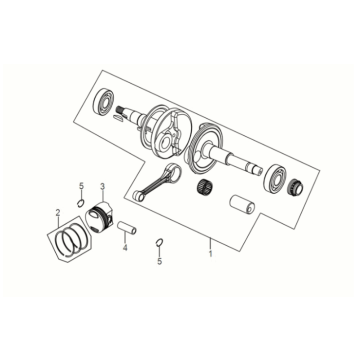 Sym Symphony ST 50 E5 Kurbelwelle