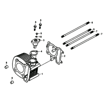 Cylinder / koppakking/  voetpakking Sym Orbit III 125I E4