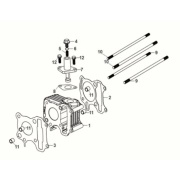 Sym Mio 50I E5 Zylinder