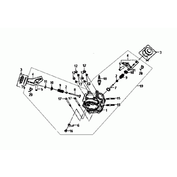 ZYLINDERKOPF Kpl.SYM Orbit II Euro 4 Mattgrau