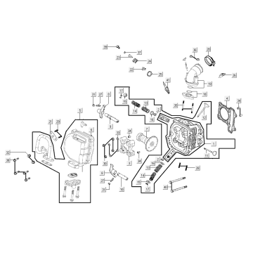 Zylinderkopf KYMCO SUPER8 STREET 50I E4 MATTSCHWARZ