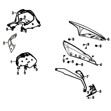 Armaturenbrett/Frontscheibe Sym Jet 14 125I E4