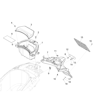 Hintere Abdeckungen - Schmutzfänger Piaggio Liberty 50 4-Takt (IGET Euro 4)