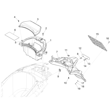 Hintere Abdeckung - Piaggio Liberty 50 4-Takt-Schmutzfänger