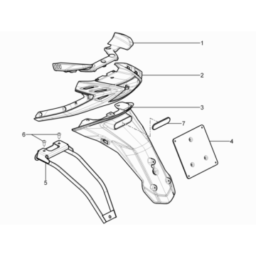 Piaggio Typhoon 50 2-Takt Euro 3 2011 Hinterradschutzblech