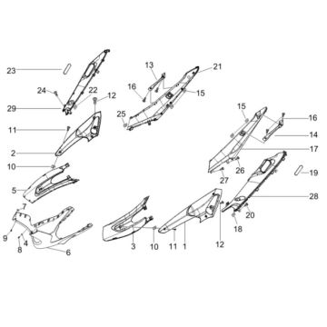 Seitenabdeckungen - Spoiler Gilera Runner 200cc VXR 4-Takt 2006