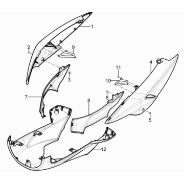 Motorradscheiben - Spoiler Piaggio Typhoon 50 2-Takt Euro 3 2011
