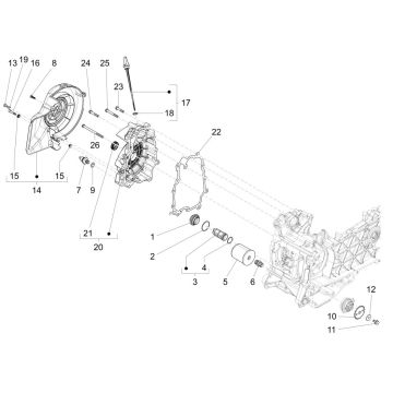 Magnetische Schwungradabdeckung aus ABS für Piaggio Liberty 125 4-Takt 3V IE (IGET Euro 5)