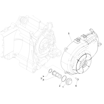 Magnetische Schwungradabdeckung - Piaggio Liberty 50 4-Takt-Ölfilter