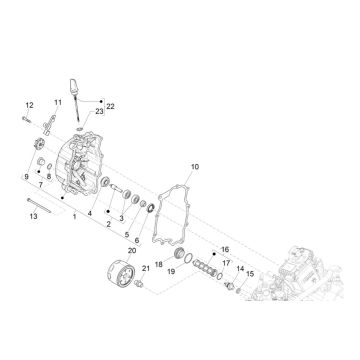 Magnetische Schwungradabdeckung - Piaggio MP3 300 HPE /300 HPE SPORT E5 ABS 2020-2022 (EMEA) Ölfilter