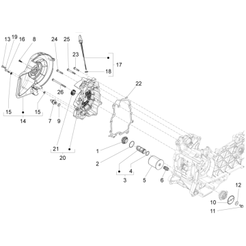 Magnetische Schwungradabdeckung für Piaggio Fly 125 4-Takt 3V IE E3