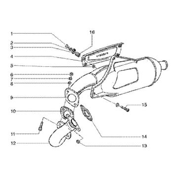 Auspuff Gilera Runner FXR 180 2T LC