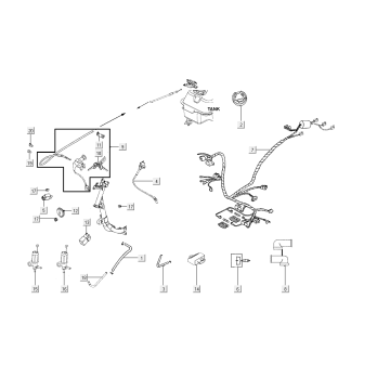 Kabelbaum kymco agility FR 12' 4-Takt euro4 schwarz