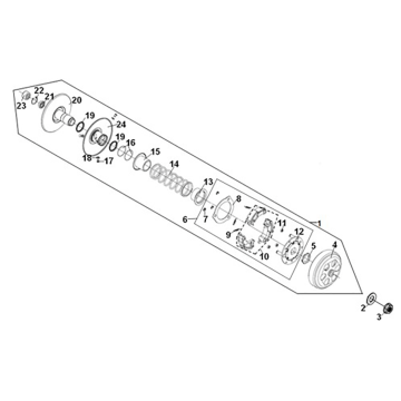 Driven pulley assy Sym ADX 125i ABS+ TCS E5 2023