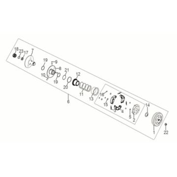 ANTRIEBSRIEMENSCHEIBE ASSY Sym Jet 14 50I E5