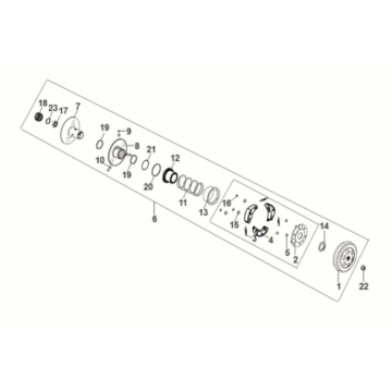 Sym Mio 50I E5 angetriebene Riemenscheiben-Assy