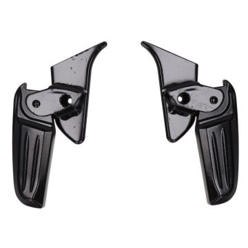 Fußrasten-Set Beifahrer hinten klappbar komplett Vespa Primavera/Sprint schwarz matt