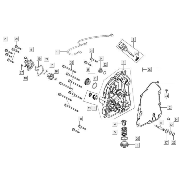 Kurbelgehäuse Rechts Kymco New Downtown 125I ABS